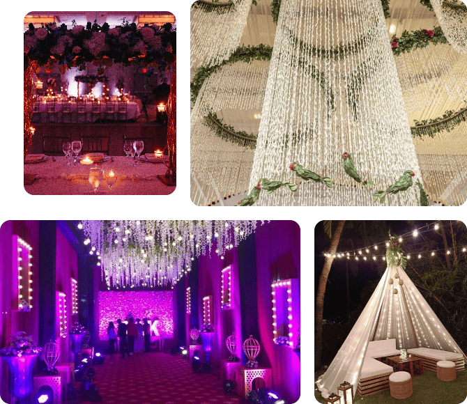 Beautiful pre-party decor with bright flowers and elegant arrangements, creating a joyful vibe.